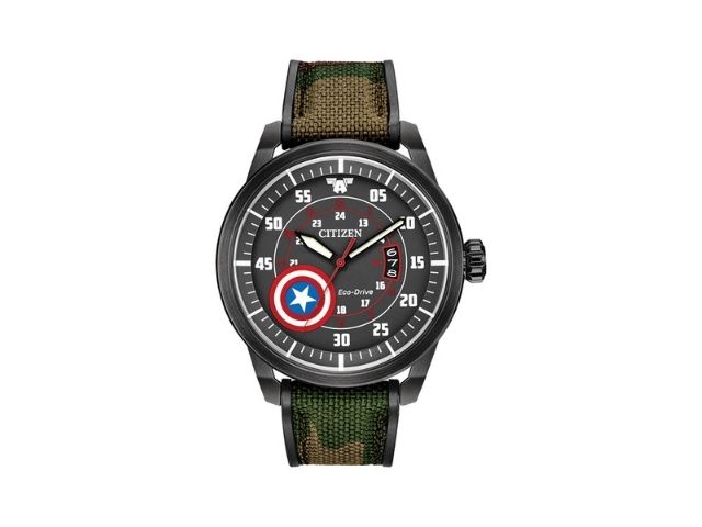 Citizen Marvel Captain America Eco-Drive Black Watch :: Legend