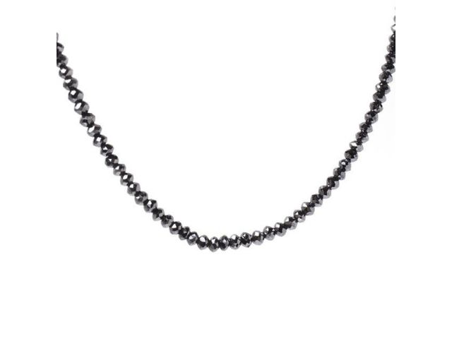 14K 17" Black Diamond Necklace 1