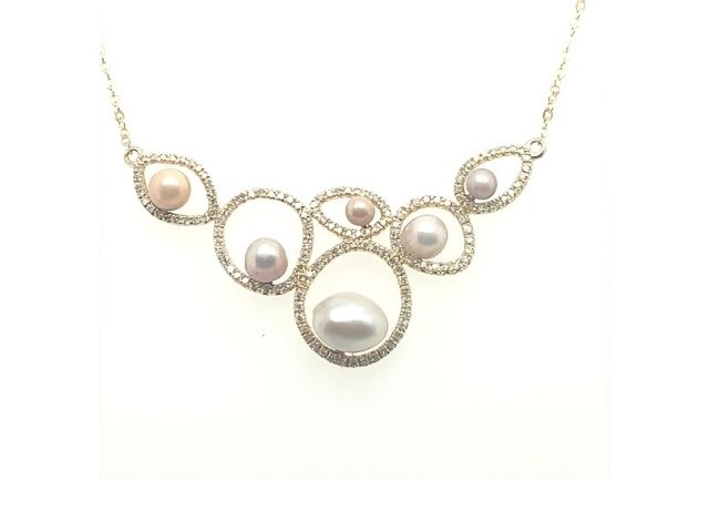 Six Pearl Concho Pearl Fashion Necklace 2