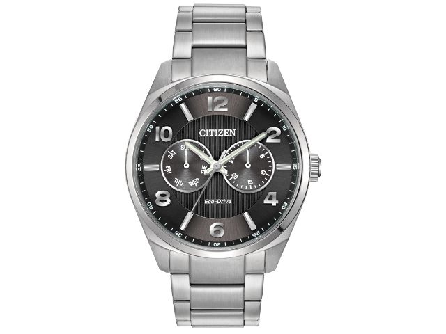 Corso Men's Eco-Drive Silver Black Dial Watch 1