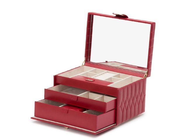 Caroline Medium Jewelry Box - Red 2