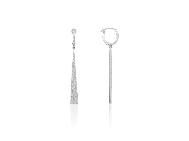 14K Elegant Diamond Dangle Earrings 1