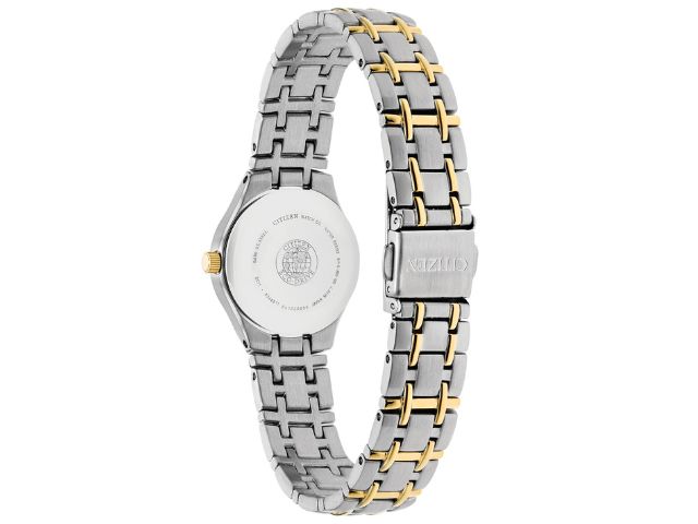Corso - Ladies Eco-Drive Two-Tone White Dial Date Watch 2