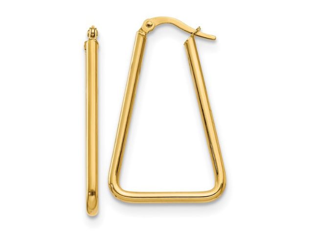 14K Geometric Hoop Earrings