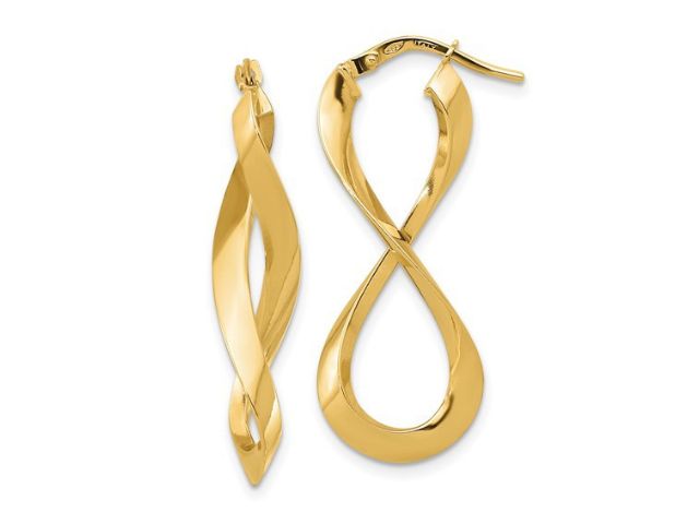 14K Eternity Hoop Earrings