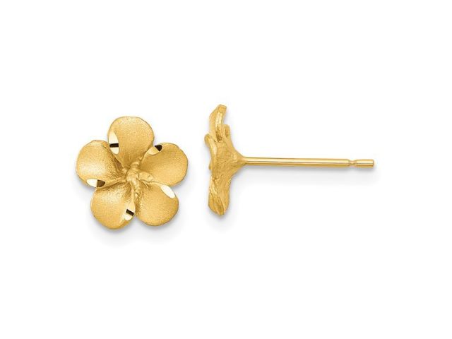 14K Flower Stud Earrings