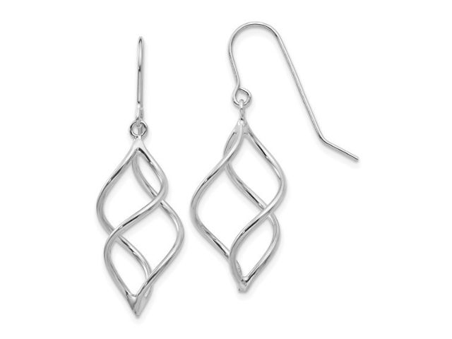 14K Twisted Dangle Earrings