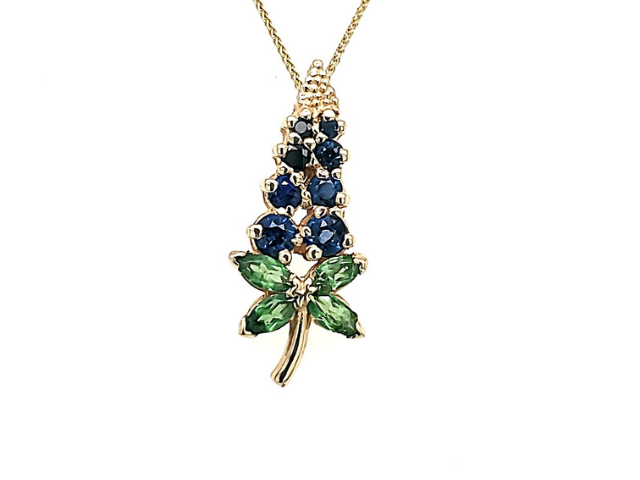 14K Bluebonnet Pendant