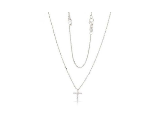14K Diamond Cross Necklace