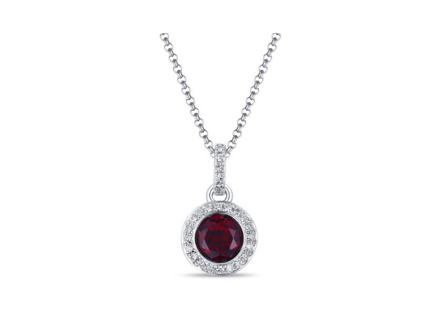 14K Garnet Necklace