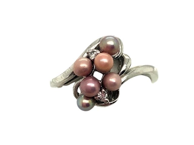 14K Concho Pearl Swirl Ring