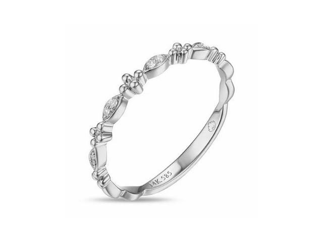 14K Diamond Stackable Ring