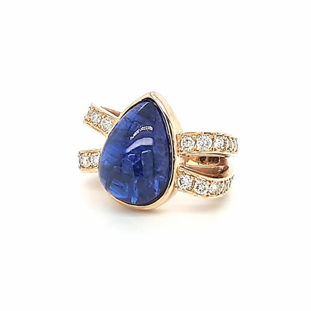 Tanzanite Cabochon Ring