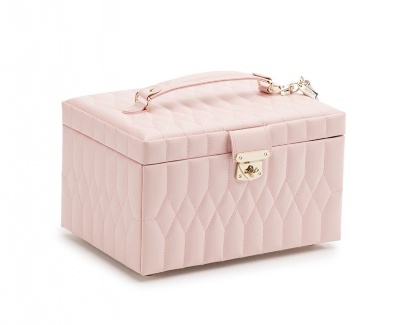 Caroline Medium Jewelry Case - Rose Quartz