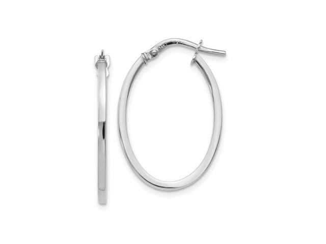 14K Oval Hoop Earrings