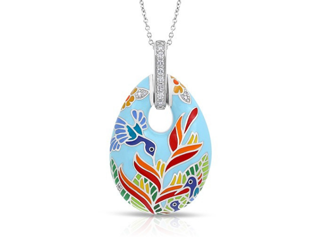 Hummingbird Sky Blue Pendant