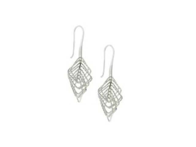 Sterling Silver Square Twist Earrings