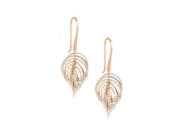 Sterling Silver & Rose Gold Plated Infinity Twist Earrings