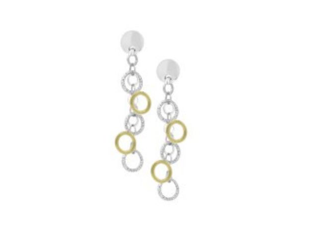 Sterling Silver & Yellow Gold Plated Imagination Earrings