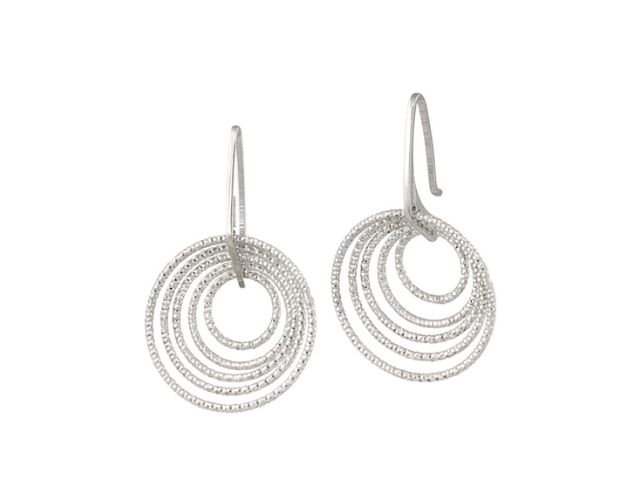 Sterling Silver 3D Circles Earrings