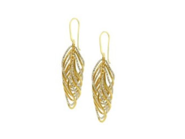 Sterling Silver & Yellow Gold Plated Vortex Earrings