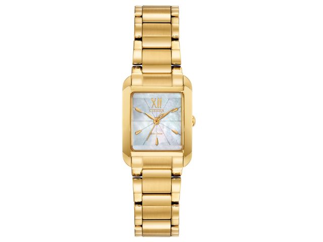 Citizen L Ladies Eco-Drive Gold White Dial Watch