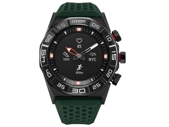 CZ Smart Black Dial Green Silicone Strap