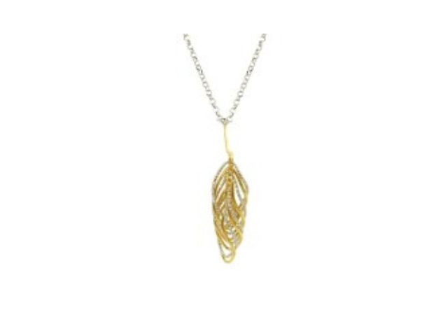 Sterling Silver & Yellow Gold Plated Vortex Necklace