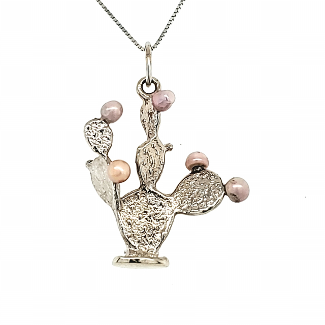 Cactus Pendant With 5 Concho Pearls