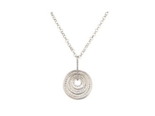 Sterling Silver Smooth Sparkle Necklace