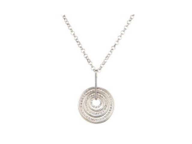 Sterling Silver Smooth Sparkle Necklace