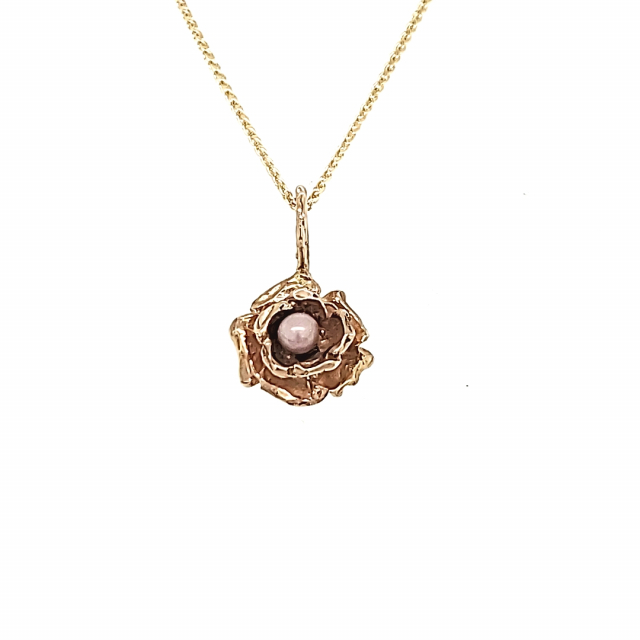 14K Rose Pendant