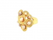 Nine Flower Concho Pearl Ring 2