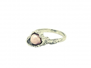 Baroque Textured Outline Concho Pearl Ring 2