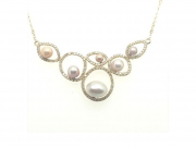 Six Pearl Concho Pearl Fashion Necklace 2