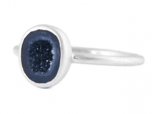 Sterling Silver Petite Geode Ring