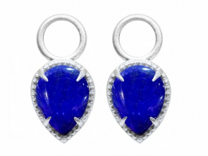 Sterling Silver Vintage Lace Lapis Earring Charms
