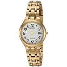 Corso - Ladies Eco-Drive Gold Tone Bold Face Watch