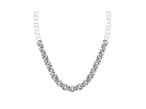 Sterling Silver Double Circle Linked Necklace