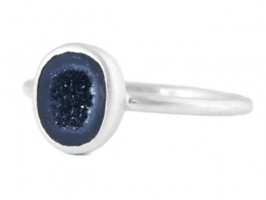Sterling Silver Petite Geode Ring 1