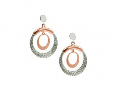 Sterling Silver & Rose Gold Plated Denise Earrings 1