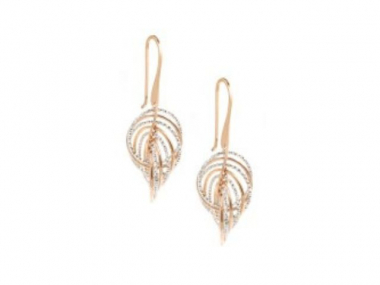 Sterling Silver & Rose Gold Plated Infinity Twist Earrings 1