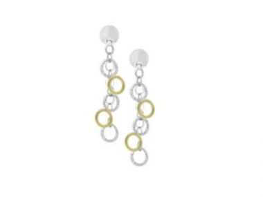Sterling Silver & Yellow Gold Plated Imagination Earrings 1
