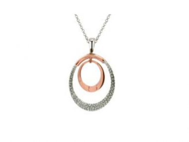 Sterling Silver & Rose Gold Plated Denise Necklace 1