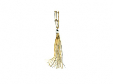 Sterling Silver & Gold Plated Two Strand Tassel Necklace 1