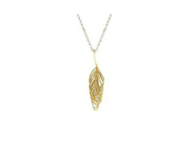 Sterling Silver & Yellow Gold Plated Vortex Necklace 1
