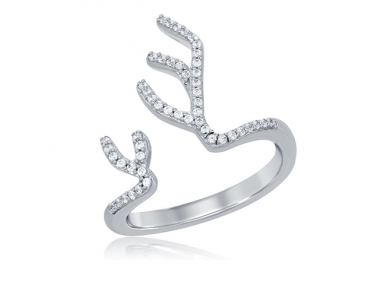 14K "Elsa" Sven's Antlers Fashion Ring 1